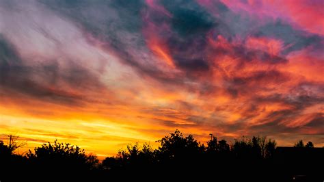 Sunset Sky Clouds Nh60 Sunset Sky Cloud Vacation Nature Red Flare
