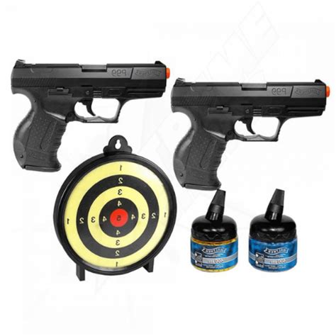 Pistola Airsoft Walther Cp99 Kit Target Co2 Bbs 6mm Xtremechiwas