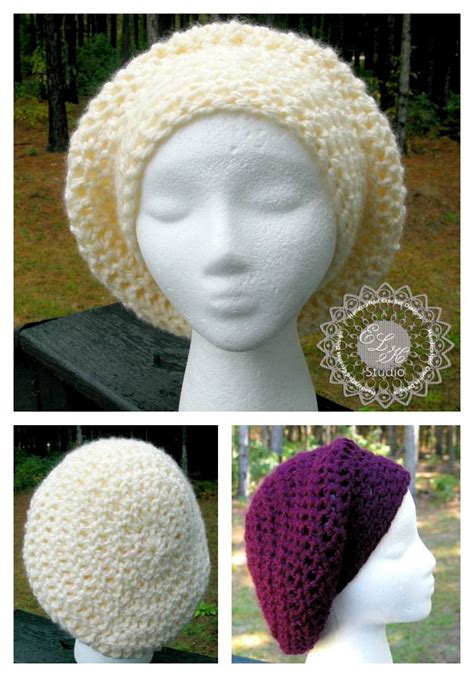 Incredibly Simple Slouchy Hat Free Pattern Crochet Adult Hat