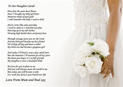 Check spelling or type a new query. A4 POEM TO YOUR DAUGHTER ON HER WEDDING DAY FROM PARENTS ...