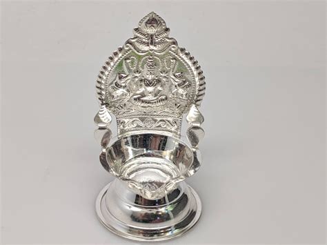Kamakshi Silver Lamp Pure Silver T Items Silver Pooja Etsy