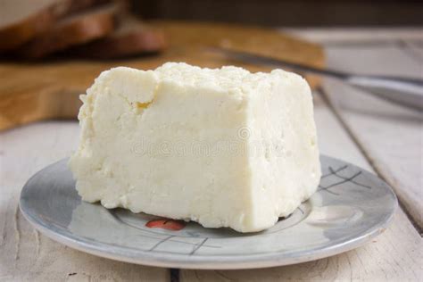 Traditional Indian Cheese Panneer Prepared Form Fresh Milk On Plate