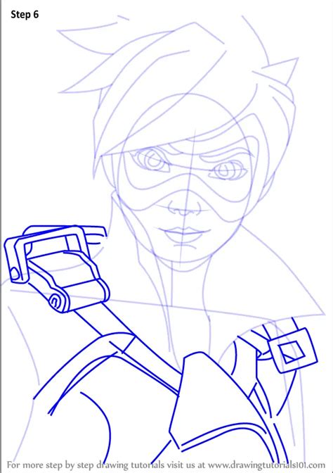 Learn How To Draw Tracer Face From Overwatch Overwatch Step By Step