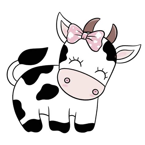 Cute Cow Png Cartoon Clipart Calf Sweet Farm Animal Baby Shower