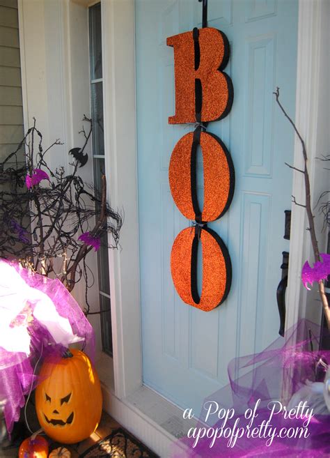 Halloween Decorating Ideas Door Boo A Pop Of Pretty Blog
