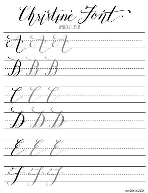 These are widely used to educate the students beneath kindergarten. Modern Calligraphy Practice Worksheets Uppercase Letters ...