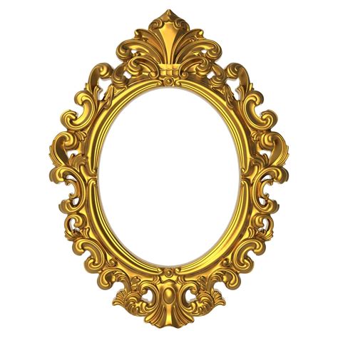 3D carved frame mirror | CGTrader
