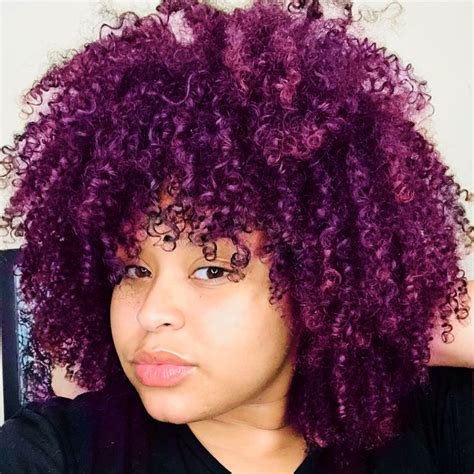 Beautiful Purple Curly Wigs For Black Women Lace Front Wigs Human Hair