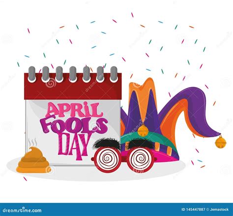 April Fools Day Card Stock Vector Illustration Of Carnival 145447887