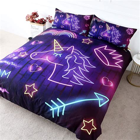 We have several options of purple bedding sets with sales, deals, and prices from brands you trust. Twin Girls Boys 3 Piece Blessliving Purple Unicorn Bedding ...