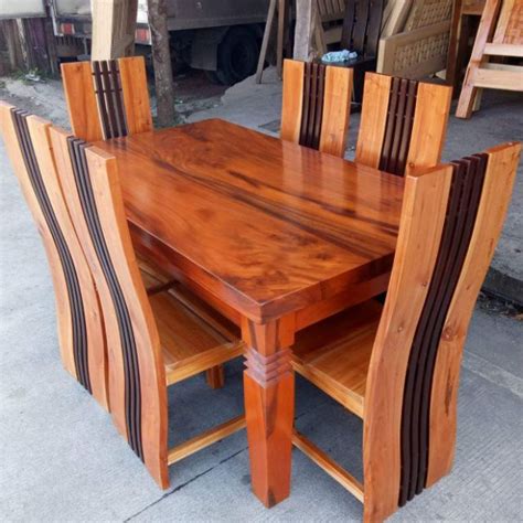 6 Seater Dining Set W Top Glass By Hannaliya Furnitures Shopee