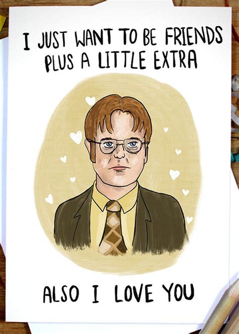 Dwight Schrute A6 Valentines Day Card The Office Us The Etsy