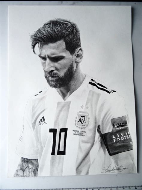 Leo Messi Portrait Drawing Retrato Dibujoalapiz Portrait Dibujo
