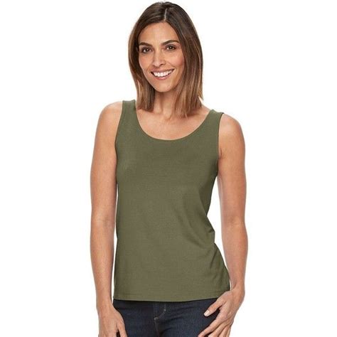 Womens Croft And Barrow Essential Scoopneck Tank 999 Liked On