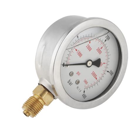 Double Scale Metal Interface Manometer Hydraulic Pressure Gauge