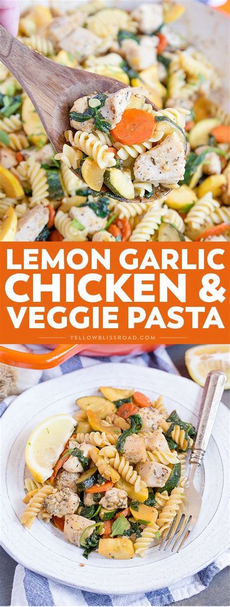 Sauté for about 30 seconds and then combine with the veggies. This Garlic Chicken and Vegetable Pasta is my new go-to for quick meal prep or a simple ...