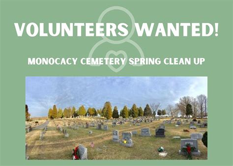 Monocacy Cemetery Spring Clean Up Event Poolesville Seniors