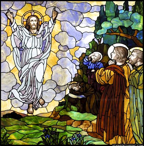 "Home to Heaven" Religious Stained Glass Window