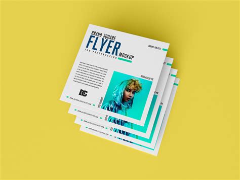 Free Brand Square Flyer Mockup For Presentation Dribbble Graphics