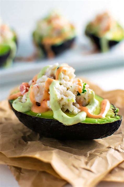 Seafood Stuffed Avocados Homemade Hooplah