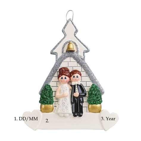 Wedding Couple At Church Ornament Winterwood Gift Christmas Shoppes