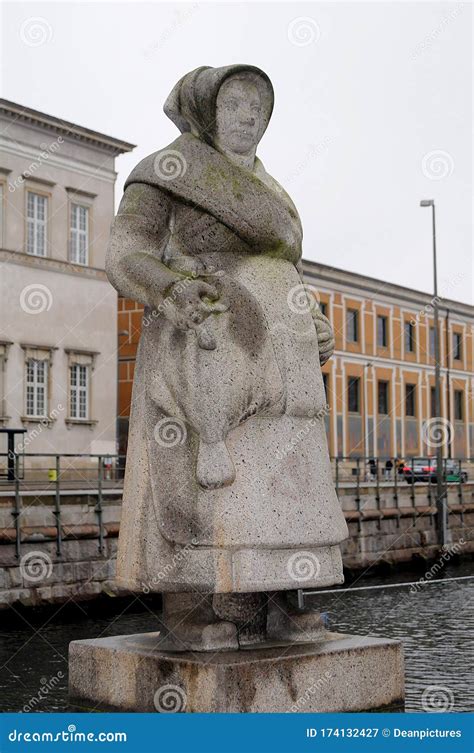 Symbolic Figure Of Fiskerkone Or Fisherwoman In Copenhagen Editorial