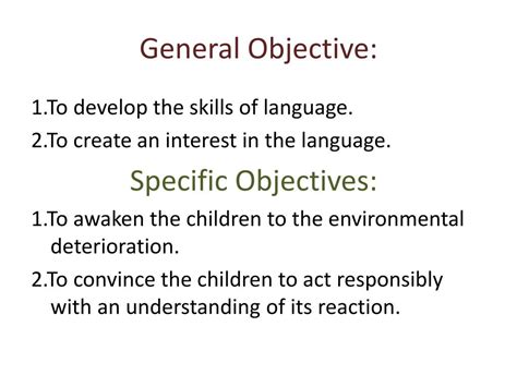 PPT - General Objective: PowerPoint Presentation, free download - ID ...