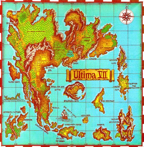 Ultima Vii Map Of Britannia The Codex Of Ultima Wisdom A Wiki For