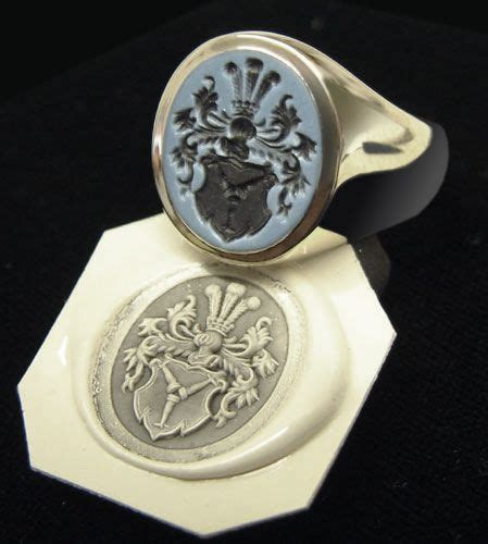 Engraved Gemstone Rings Signet Ring Wax Seal Ring Signet