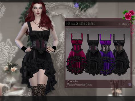 The Sims Resource Modern Victorian Gothic Black Gothic Dress