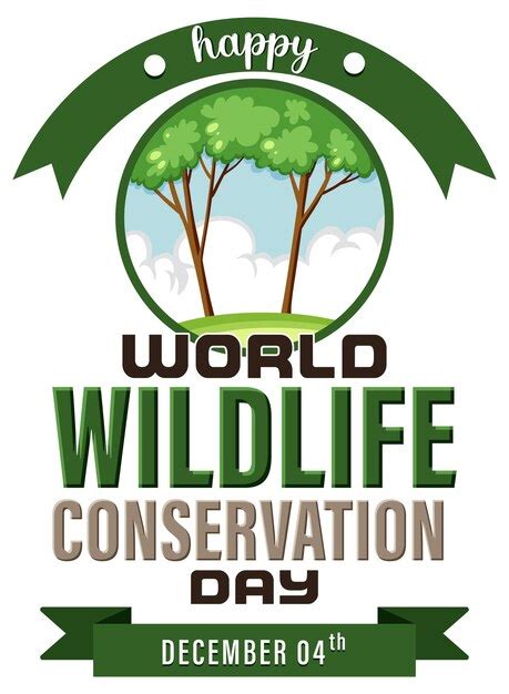 Free Vector World Wildlife Conservation Day Banner Design