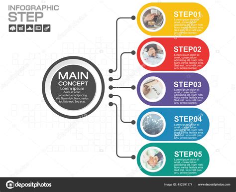 Step Timeline Infographic Templates Business Vector Illustration