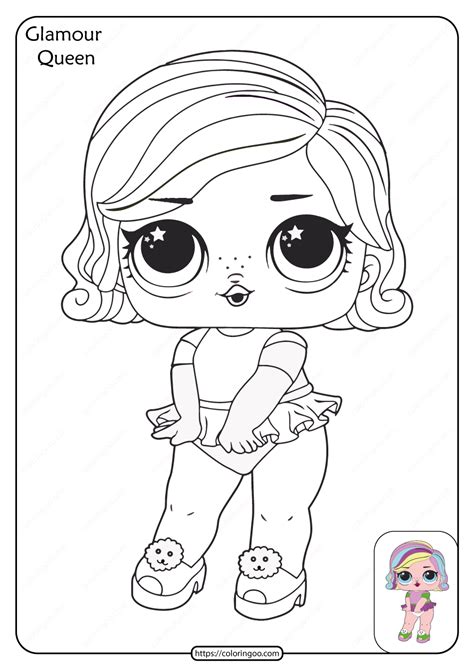 Free Printable Lol Surprise Glamour Queen Coloring Page Free