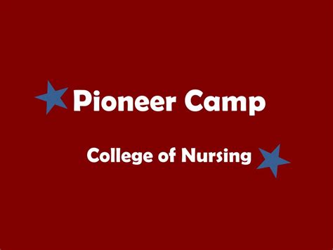 Ppt Pioneer Camp College Of Nursing Powerpoint Presentation Free