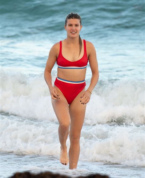 Eugenie Bouchard In Red Bikini Gotceleb