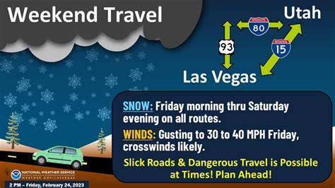 NWS Las Vegas On Twitter Routes To Utah From LasVegas Will See Snow