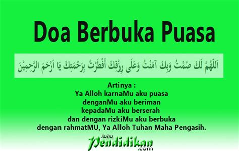 Doa buka puasa atau doa berbuka puasa adalah doa yang dipanjatkan sebelum melakukan buka arti doa berbuka puasa. Niat Buka Puasa Latin, Arab dn Indonesia Berdasarkan ...