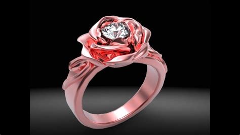 Buy A Custom Red Rose Diamond Engagement Ring Made To Order From Sossi