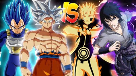 Goku E Vegeta Vs Naruto E Sasuke Duelo Dos Animes Quem Venceu