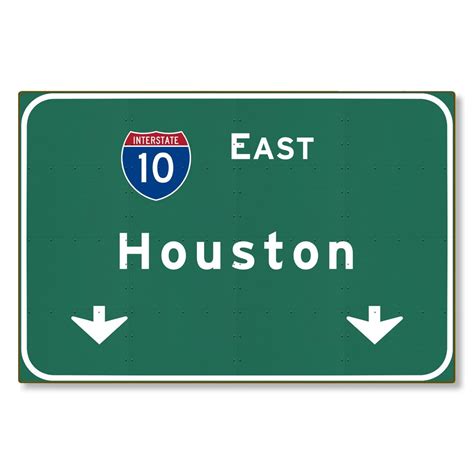 Highway Sign Houston Steel Wall Decor Tx Texas Interstate 10 E