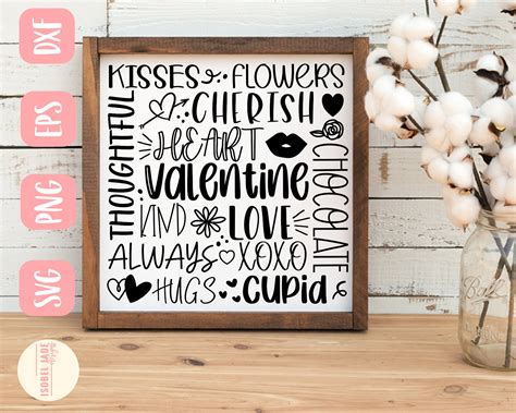 Valentine Svg Design Love Subway Art Svg File For Cricut Valentine