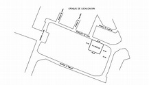 Location map of house plot area simple design drawing - Cadbull