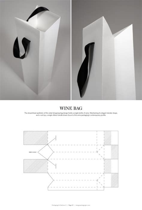 Wine Bag Free Resource For Structural Packaging Design Dielines