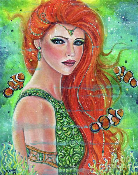 Merana Mermaid Painting By Renee Lavoie Fine Art America