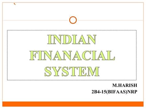 Indian Financial System Ppt