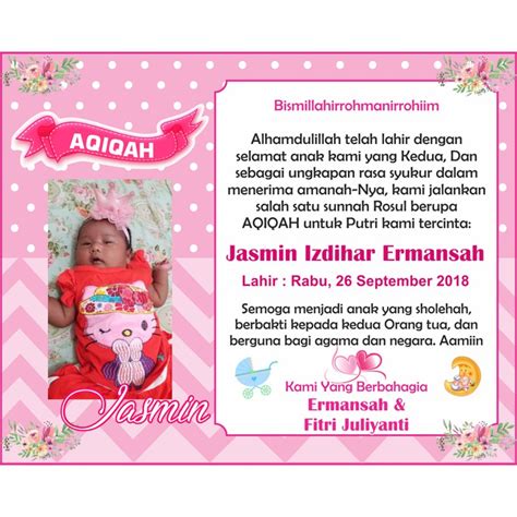 35 Ide Stiker Aqiqah Anak Perempuan Aneka Stiker Keren