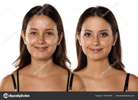 Before And After Make Up Stock Photo By Vgeorgiev