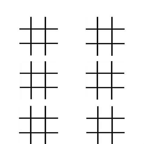 Tic Tac Toe Printable Sheets