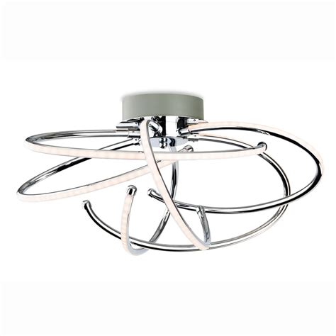 Flush mount ceiling lights are the perfect way to light up your kitchen, living room, bed room, or hallway. Firstlight Caprice Spiral Chrome LED Semi Flush Ceiling ...