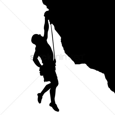 Man Climbing A Mountain Vector Image 1822431 Stockunlimited